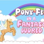 Pony vuela en un mundo de fantasía.